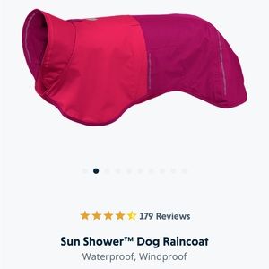 Ruffwear Sun Shower Dog Raincoat (size large)